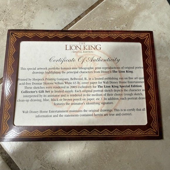 Disney The Lion King Special Edition Collector's Lithographs Book DVD Gift Set - Picture 4 of 13